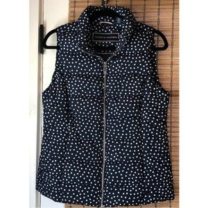 Tommy Hilfiger Navy & White polka-dotted puffer vest